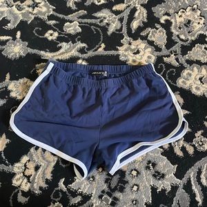 Like-New Navy Blue & White Lined Shorts